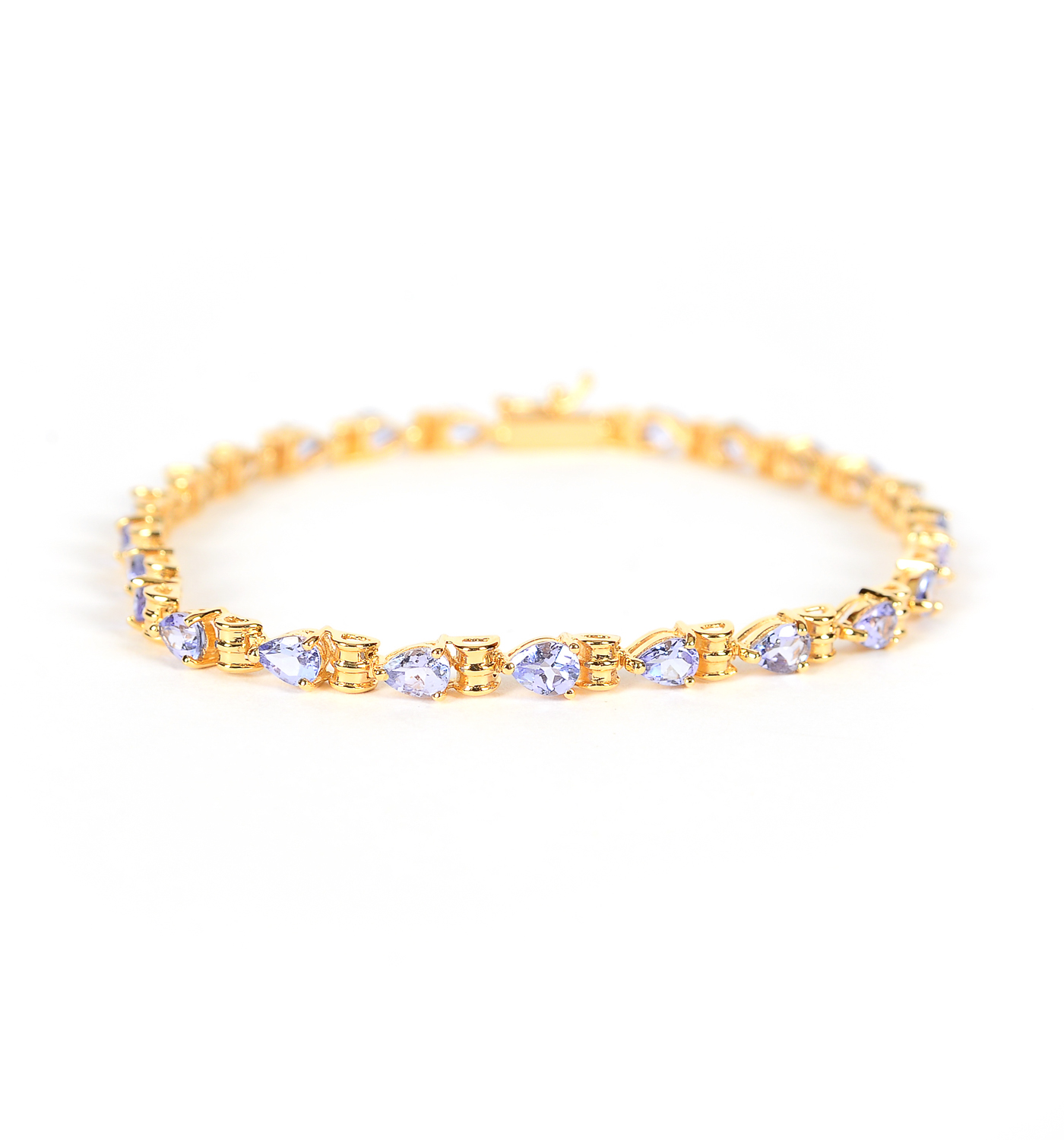 14K Yellow Gold and Tanzanite Bracelet