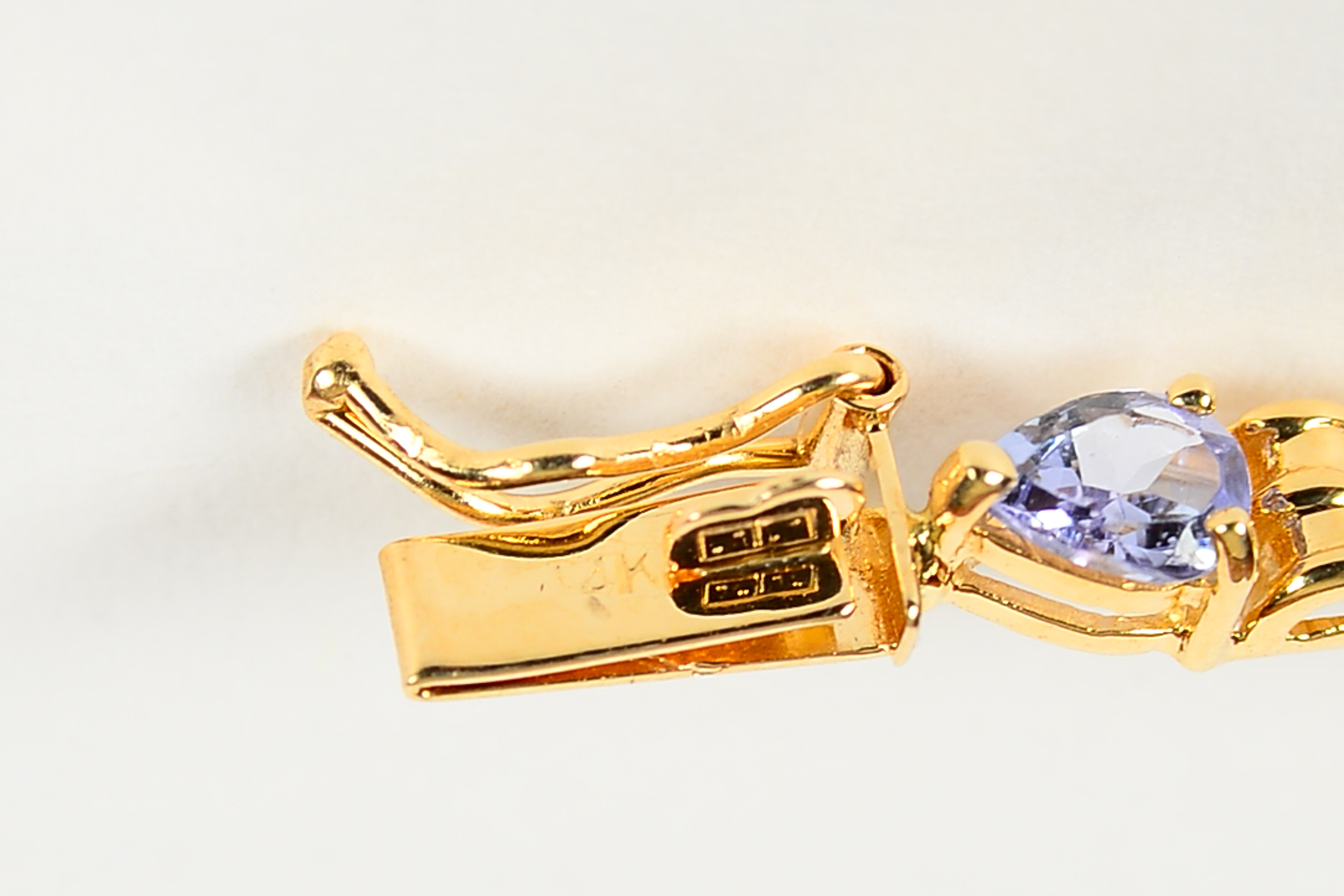14K Yellow Gold and Tanzanite Bracelet