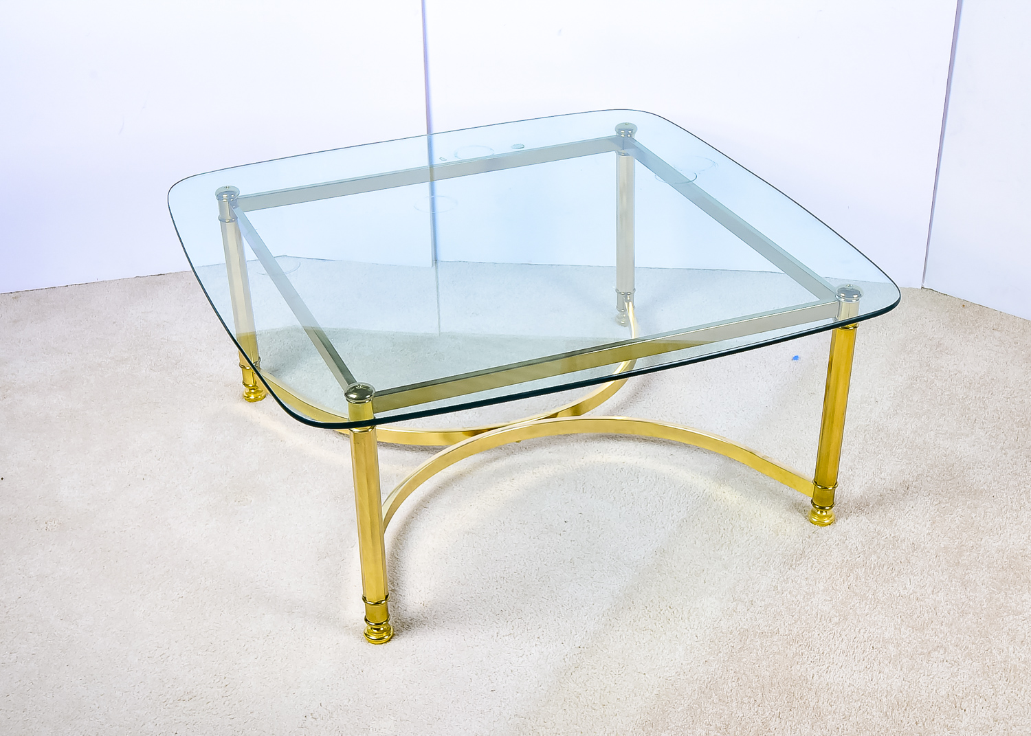 Brass and Glass Coffee Table