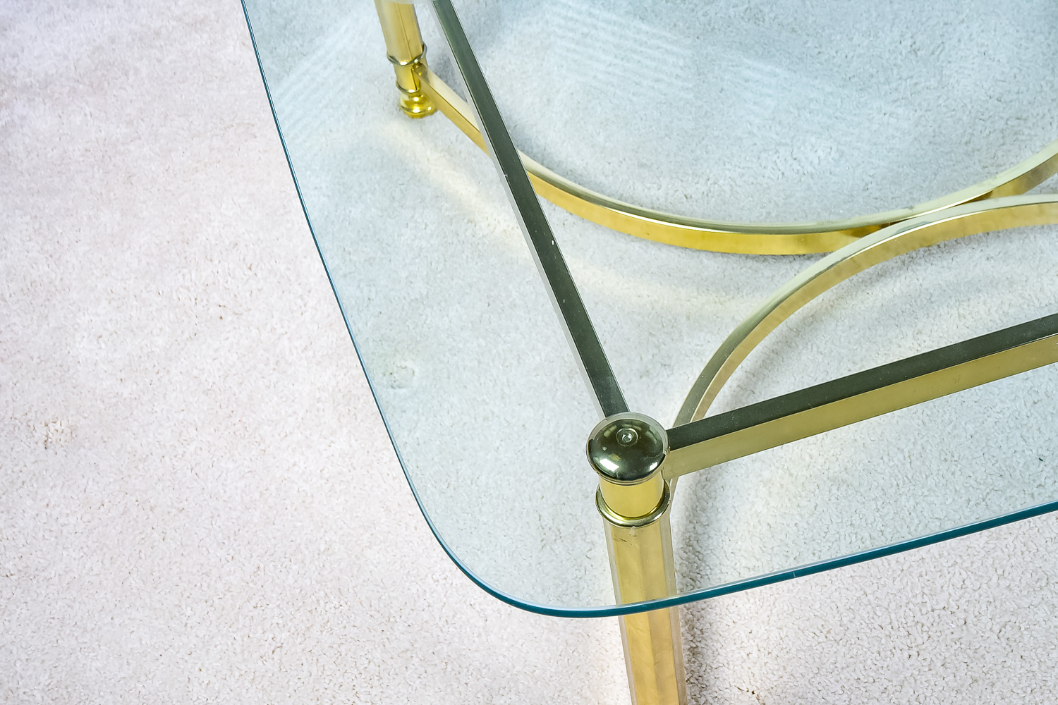 Brass and Glass Coffee Table