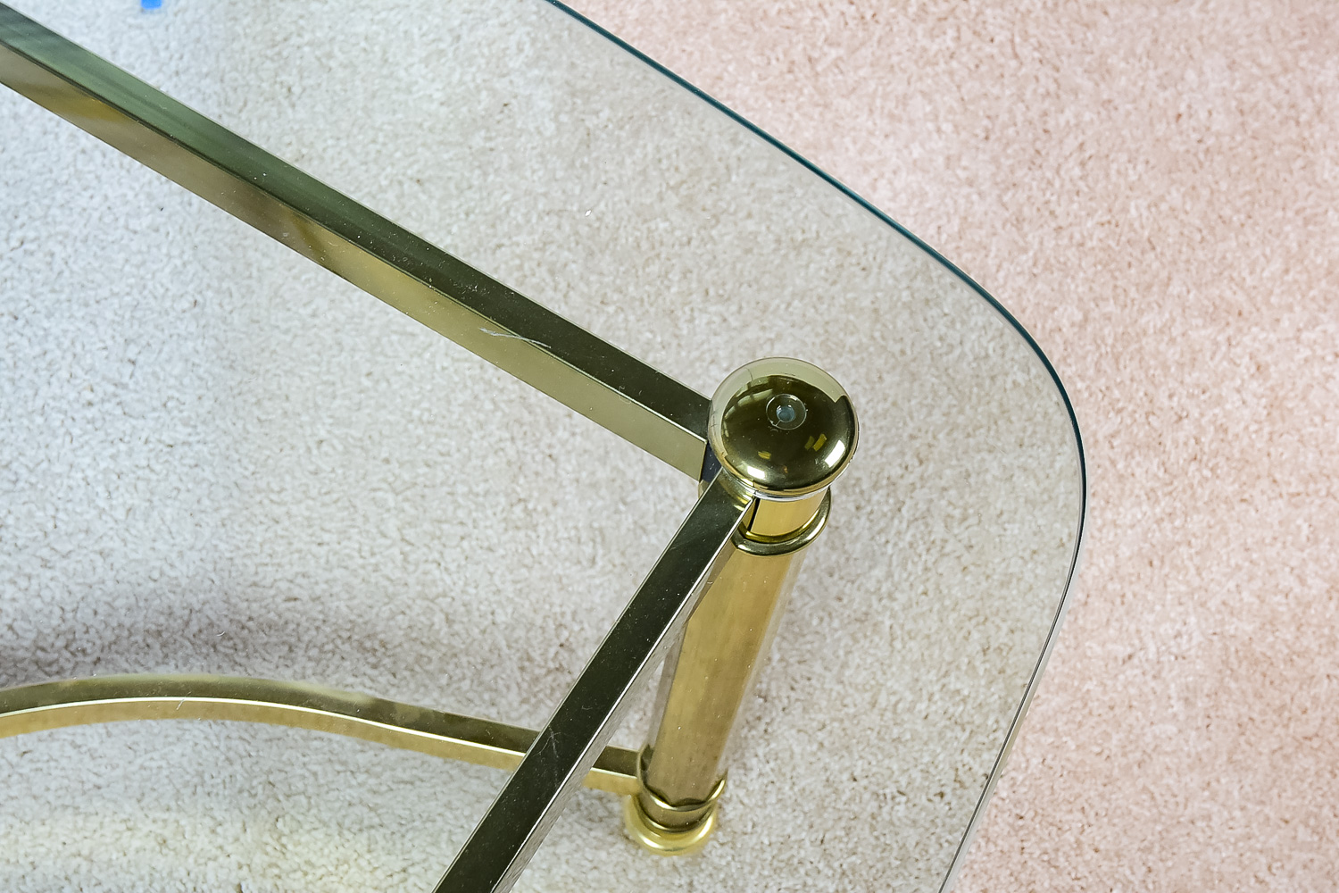 Brass and Glass Coffee Table