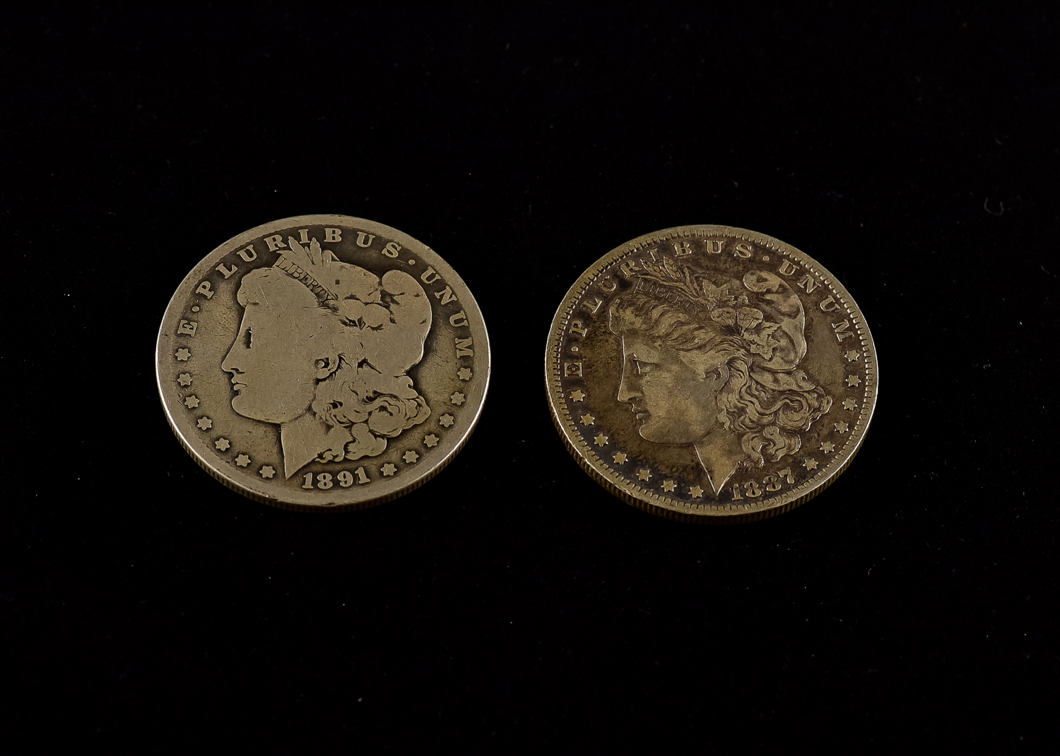 Set of Morgan Silver Dollar Coins