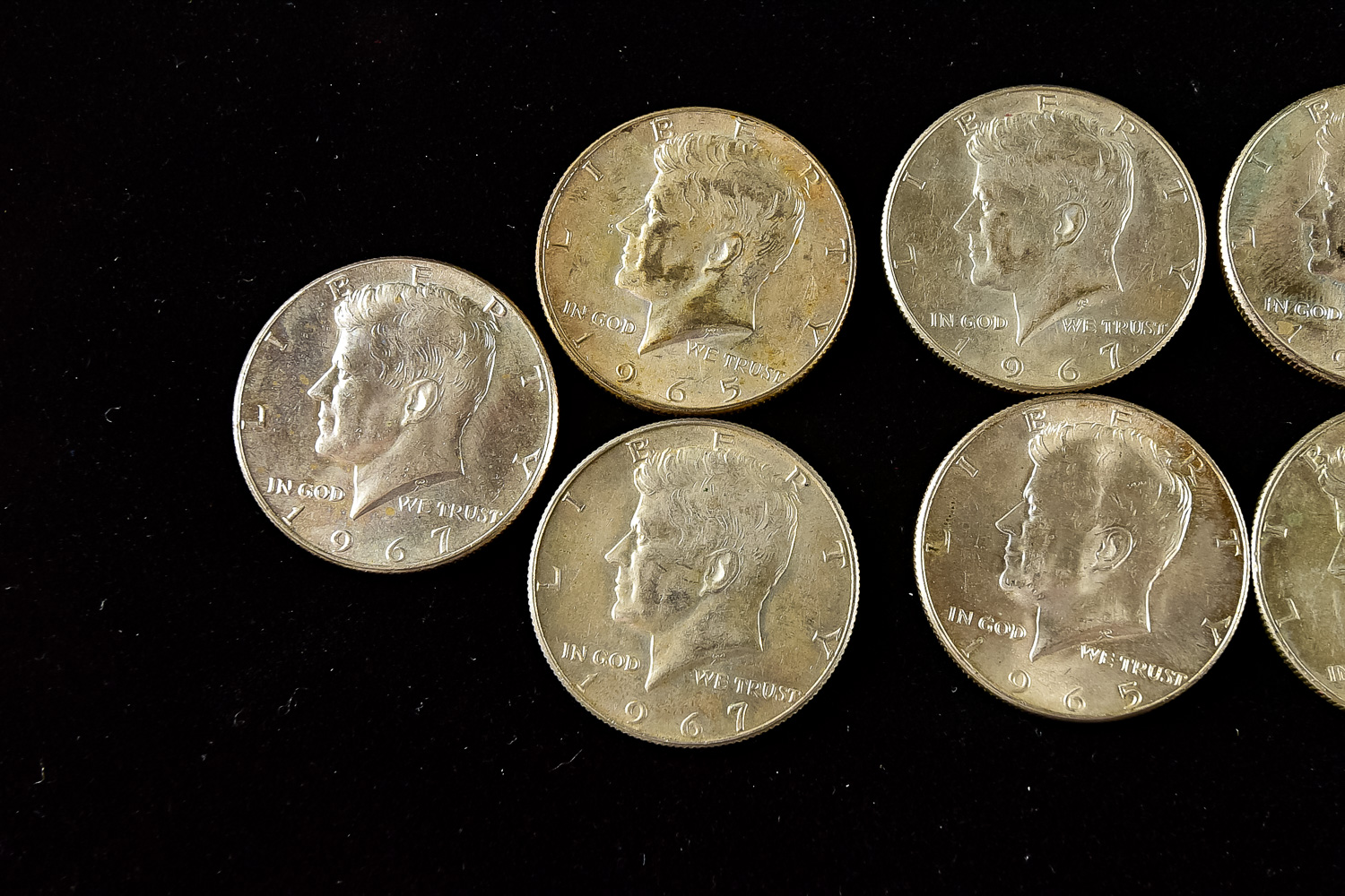 Collection of Kennedy Half Dollar Coins