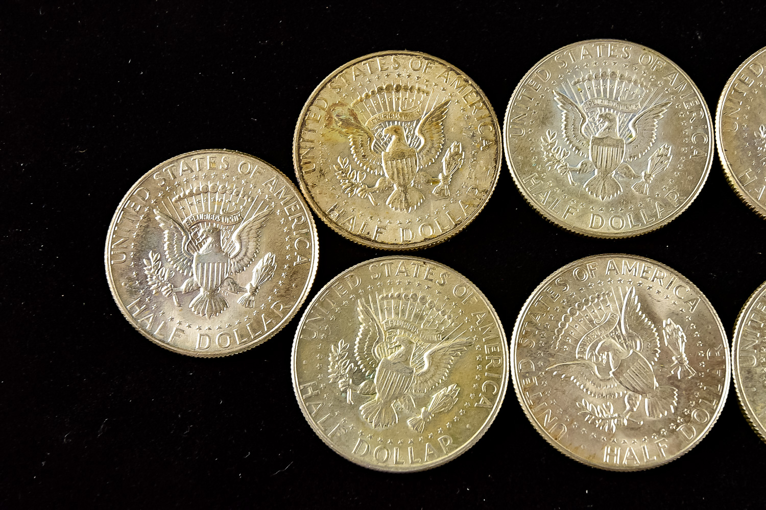 Collection of Kennedy Half Dollar Coins
