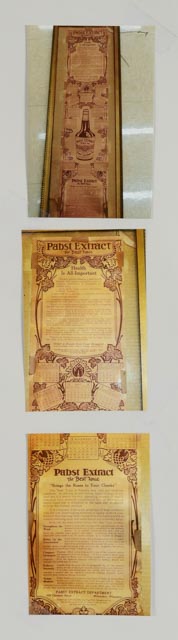 Antique 1916 Yard Long Pabst Extract Chromolithograph Calendar