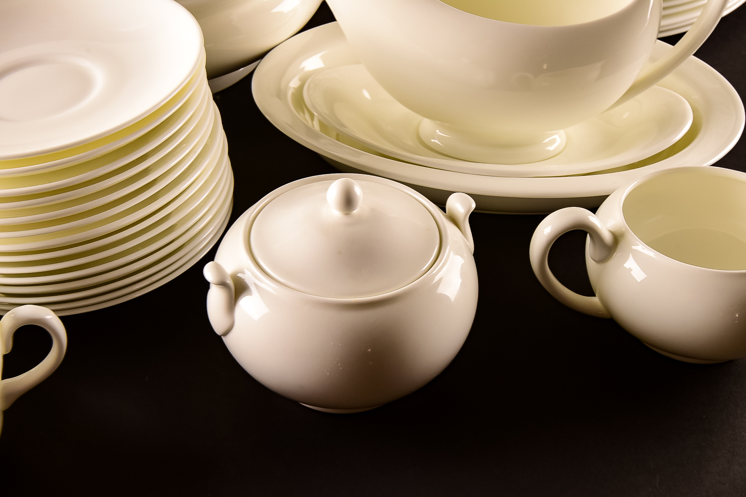 "Wedgwood White" Fine Bone China Service for Fourteen