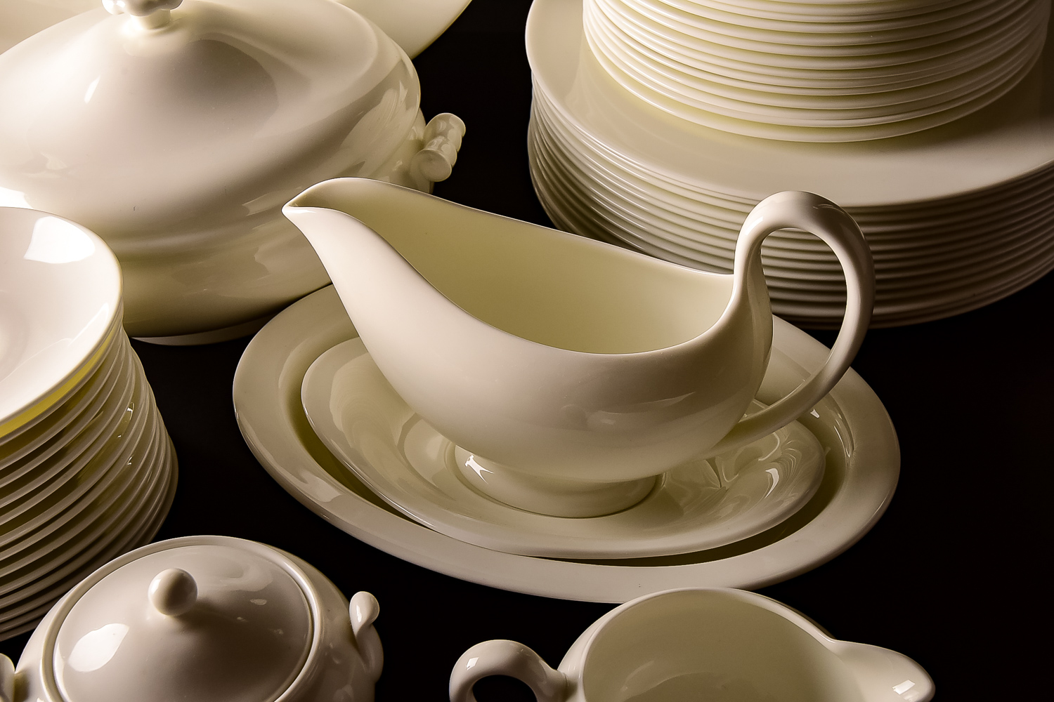 "Wedgwood White" Fine Bone China Service for Fourteen