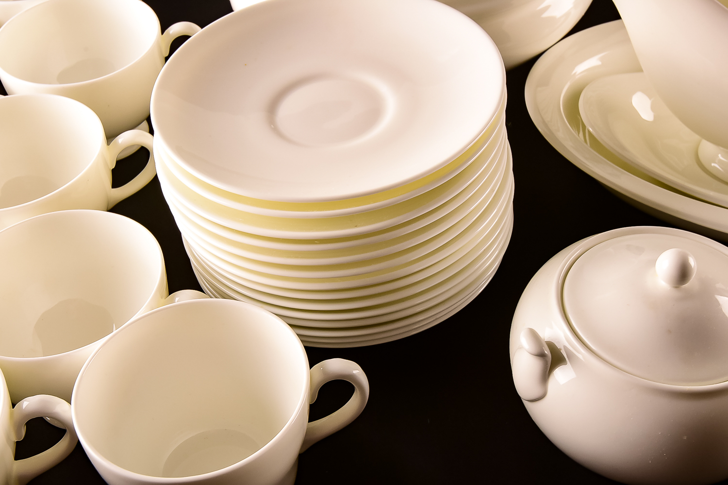 "Wedgwood White" Fine Bone China Service for Fourteen