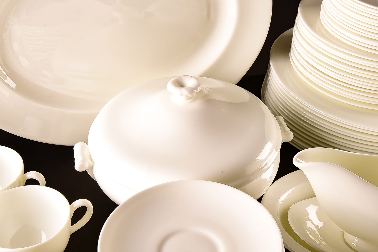 "Wedgwood White" Fine Bone China Service for Fourteen