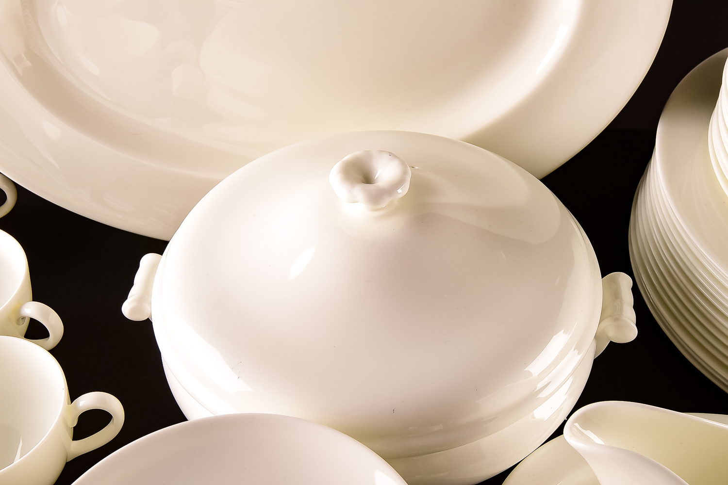 "Wedgwood White" Fine Bone China Service for Fourteen