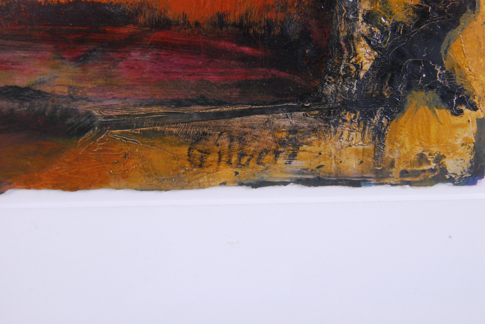 Oil on Paper titled "Close to Home" by Gilbert