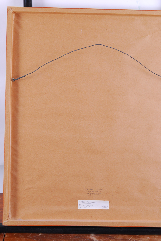 Oil on Paper titled "Close to Home" by Gilbert