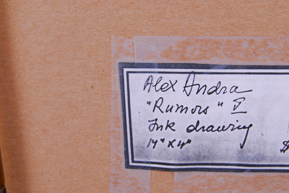 Alex Andra "Rumors" Ink Drawing