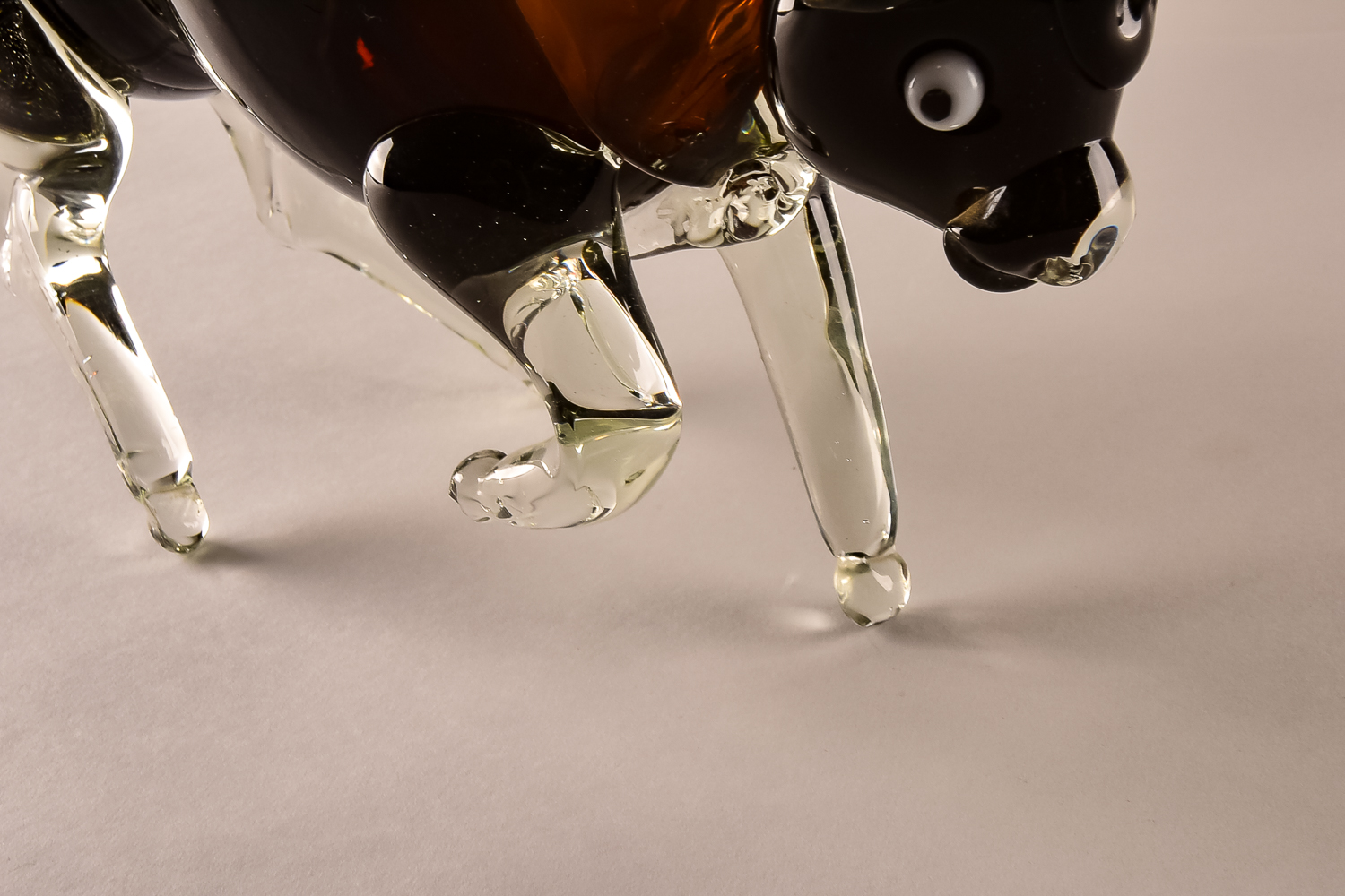 Hand-Blown Glass Bison Figurine