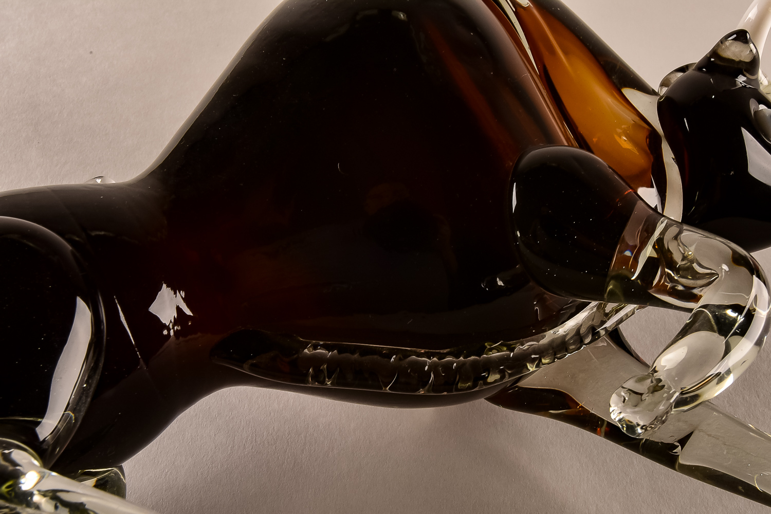 Hand-Blown Glass Bison Figurine