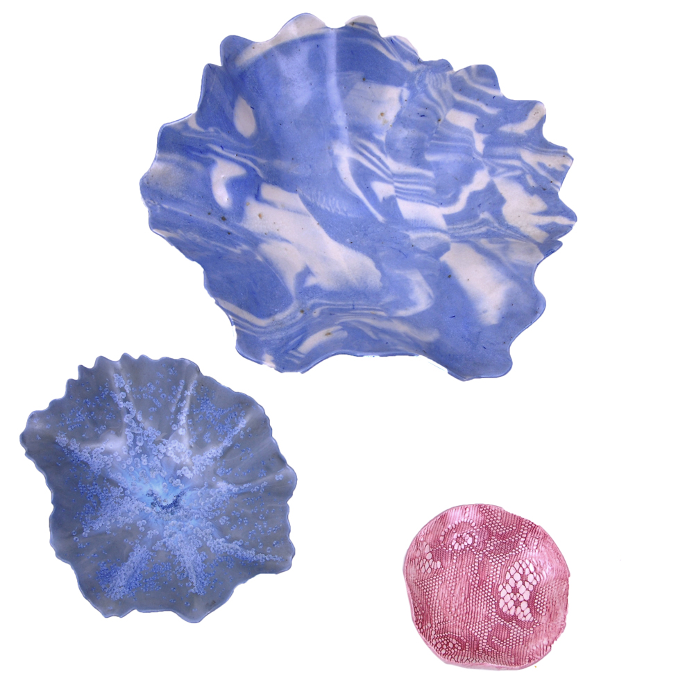 Set of Free Form Pottery Bowls by Rima Schulkind