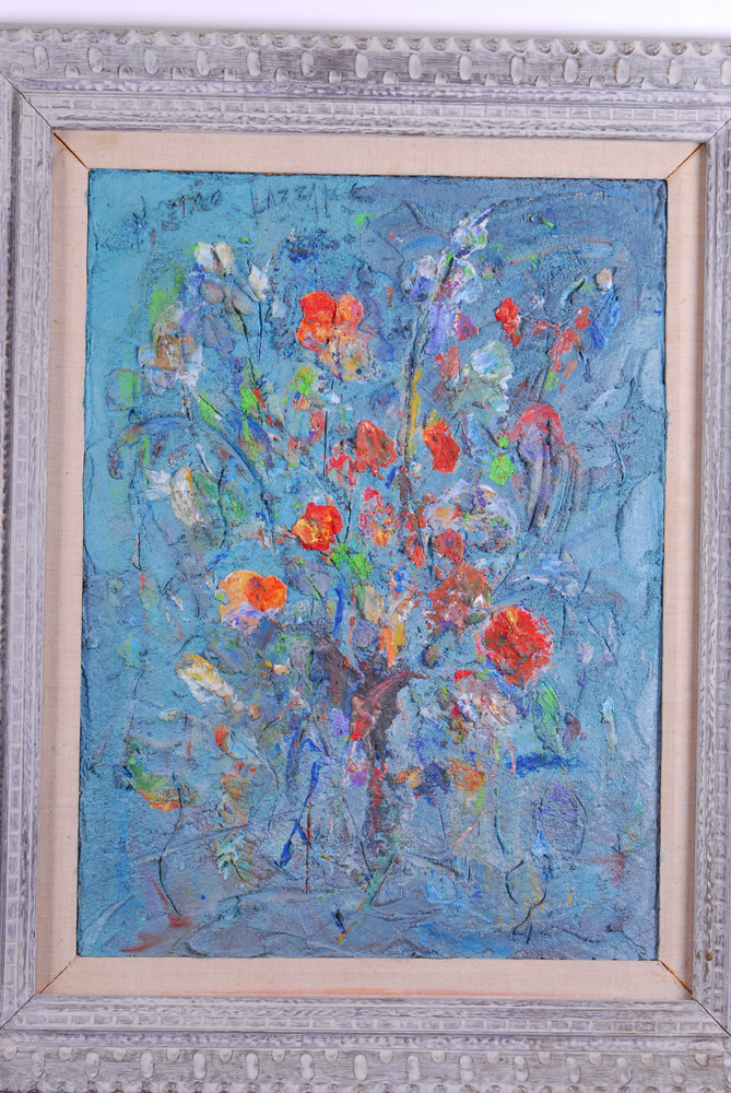 Pietro Lazzari "Fiori D Amore" Foam and Oil Painting