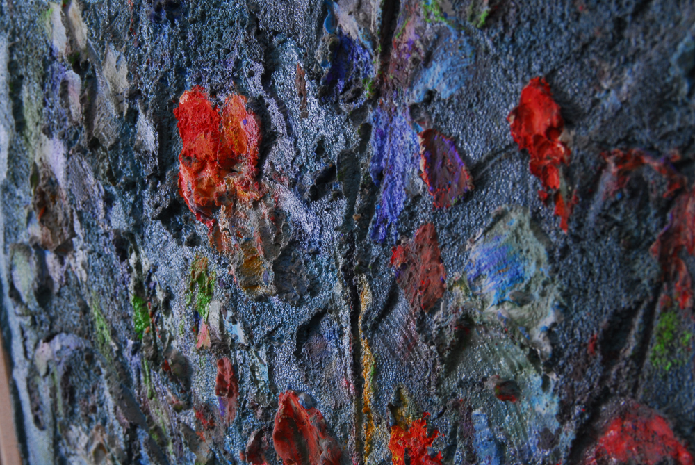 Pietro Lazzari "Fiori D Amore" Foam and Oil Painting