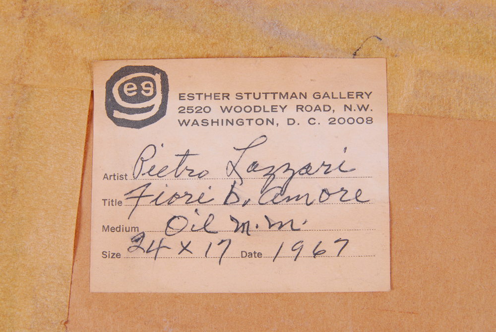 Pietro Lazzari "Fiori D Amore" Foam and Oil Painting