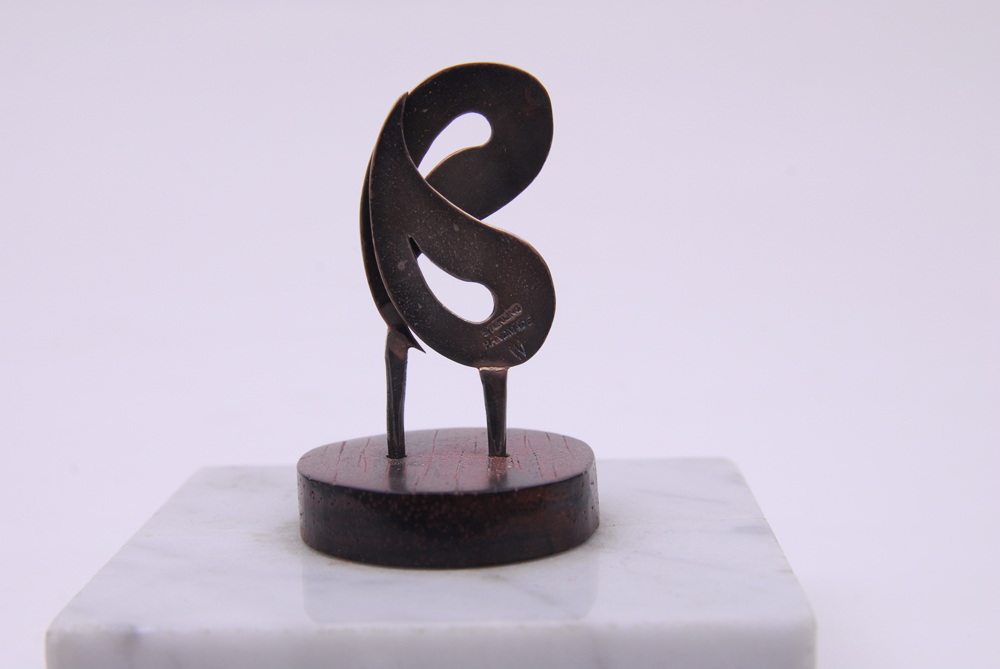 Sterling SIlver Sculpture on Marblized Stone Base