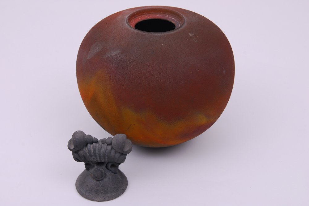 Signed Raku-Fired Vase