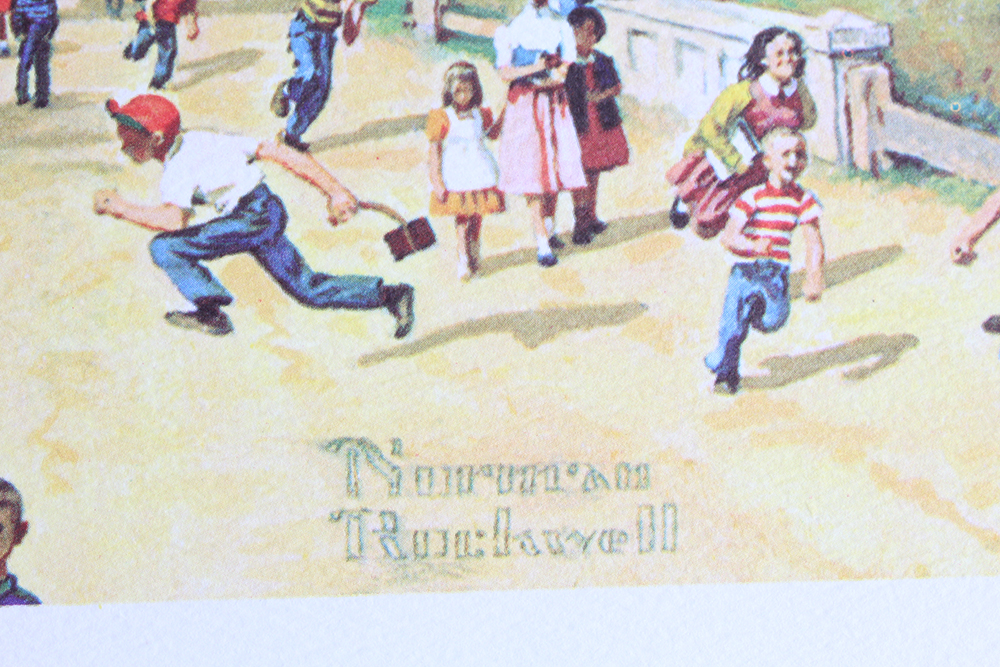 Norman Rockwell and Currier & Ives Offset Lithographs