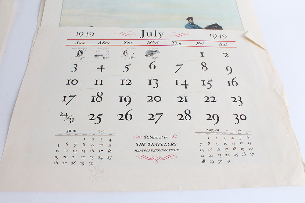 Norman Rockwell and Currier & Ives Offset Lithographs