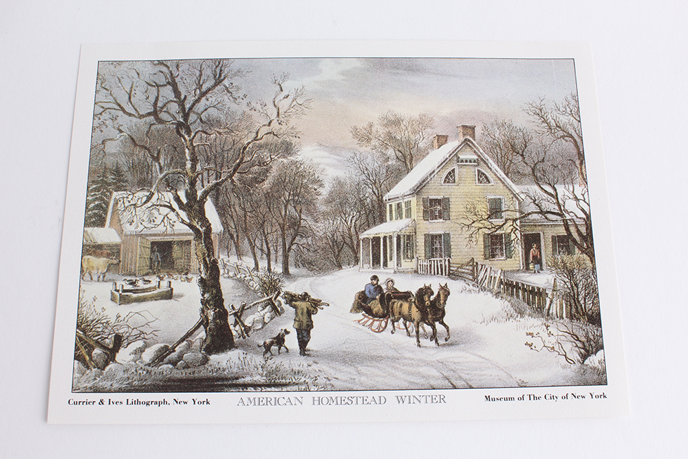 Norman Rockwell and Currier & Ives Offset Lithographs