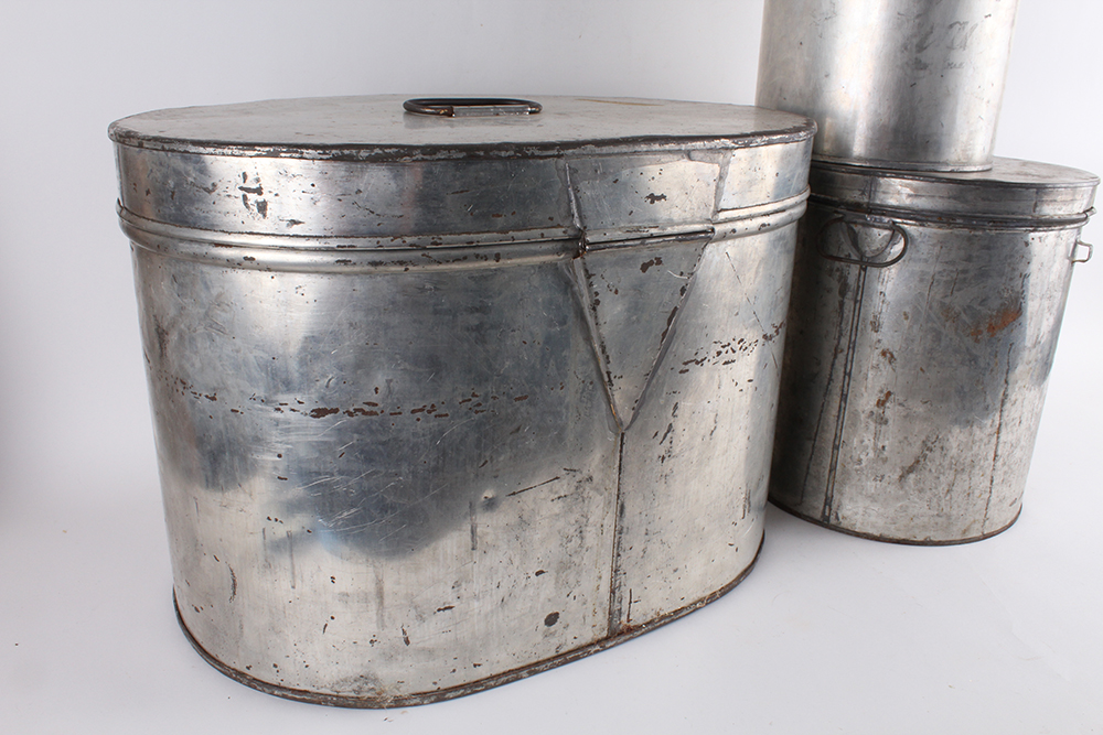 Aluminum Tubs of Graduated Size