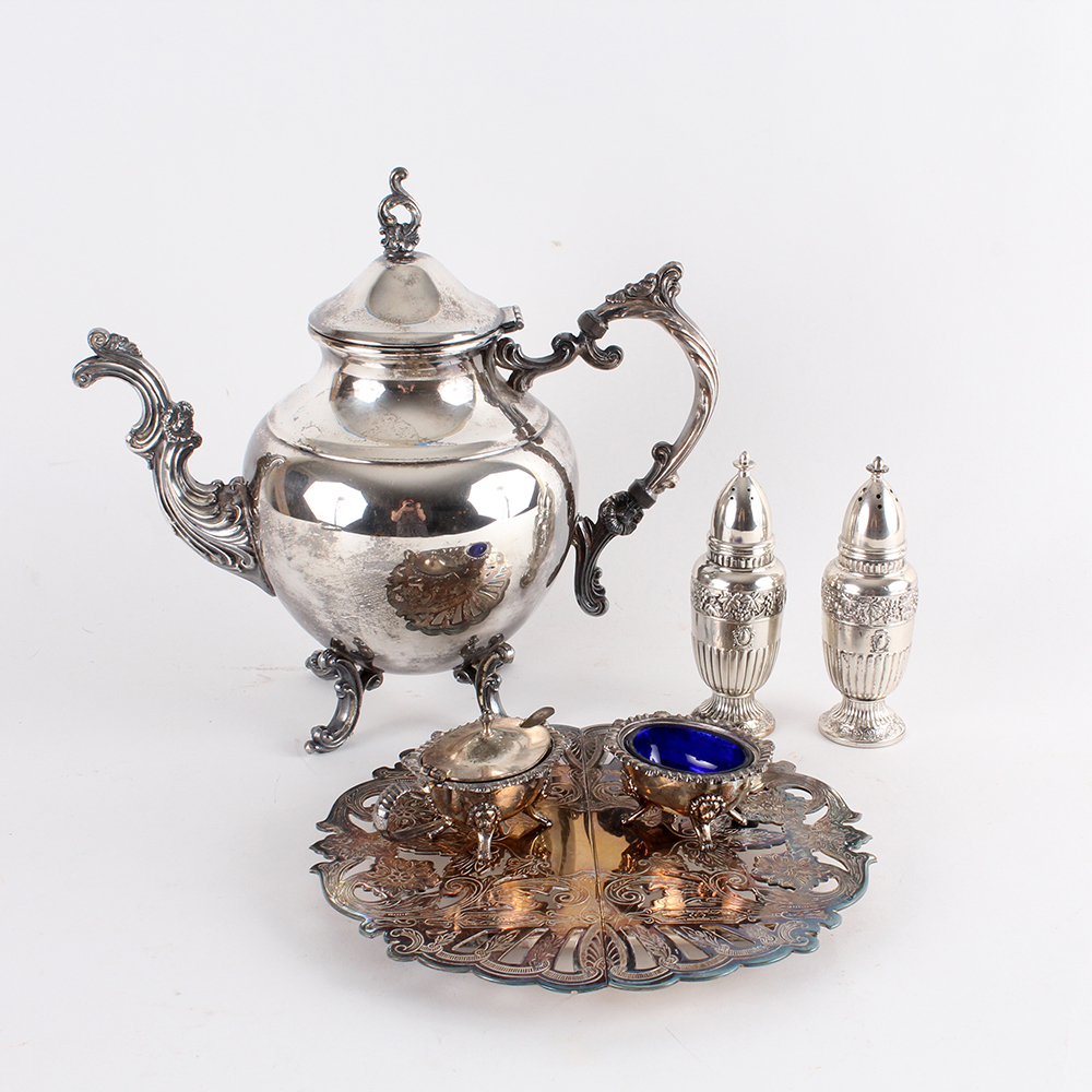 Ornately Decorated Silver Plate Collection