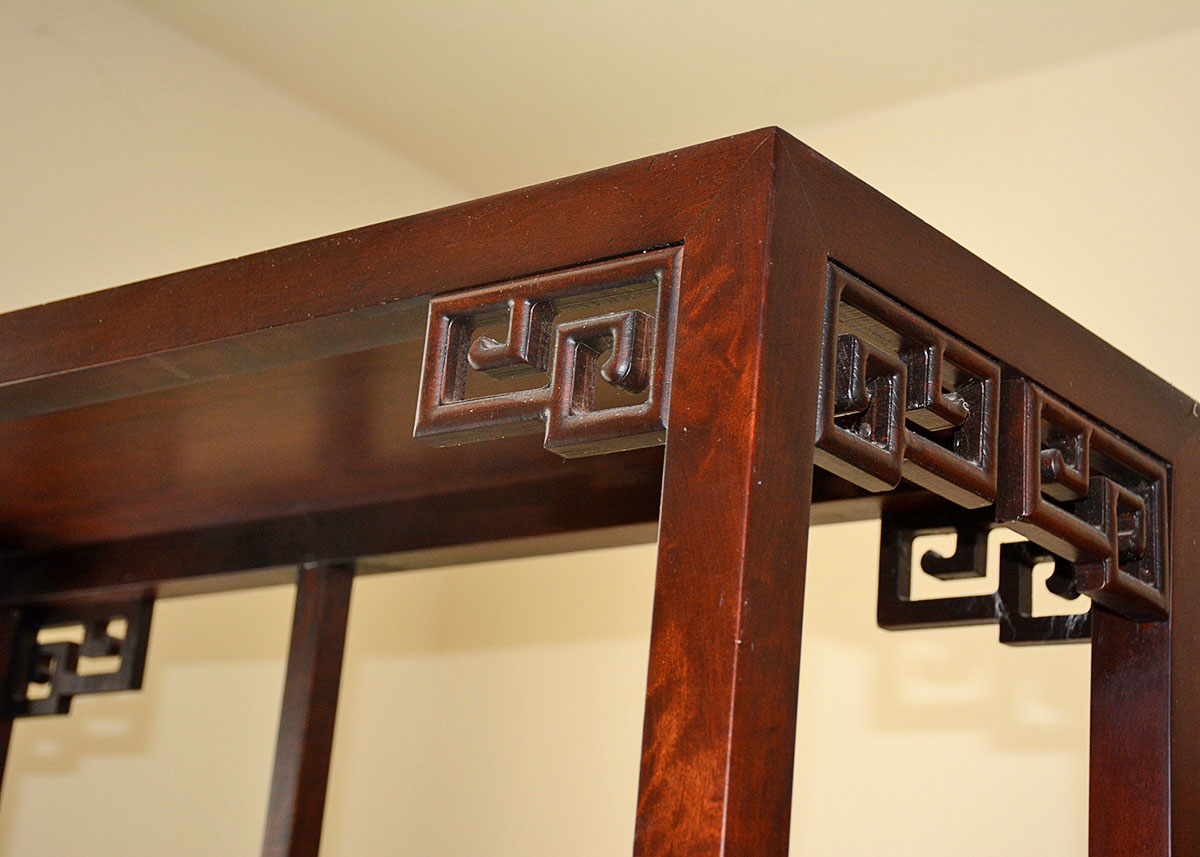 Asian Inspired Mahogany Shelves by Century Furniture