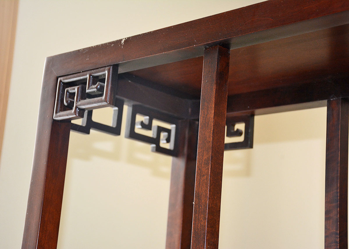 Asian Inspired Mahogany Shelves by Century Furniture