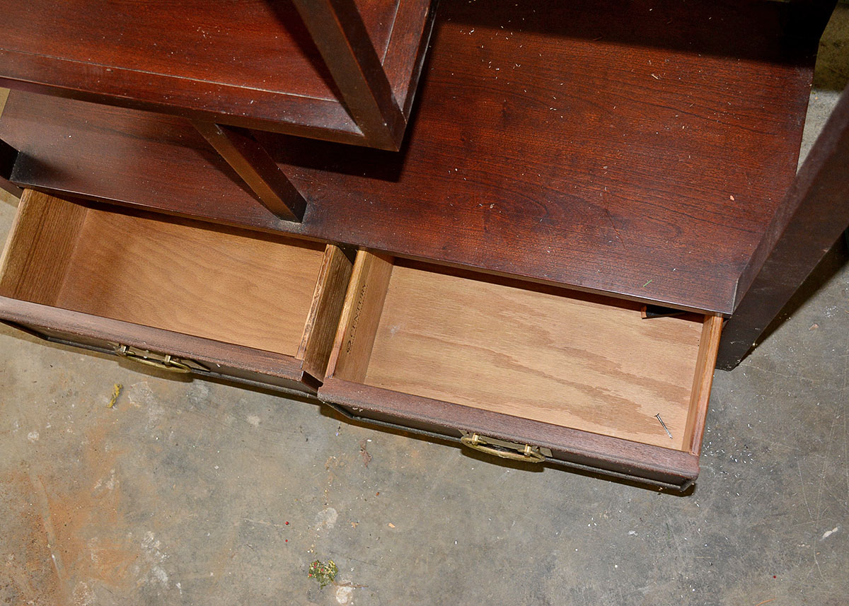 Asian Inspired Mahogany Shelves by Century Furniture
