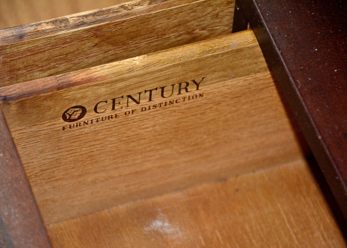 Asian Inspired Mahogany Shelves by Century Furniture