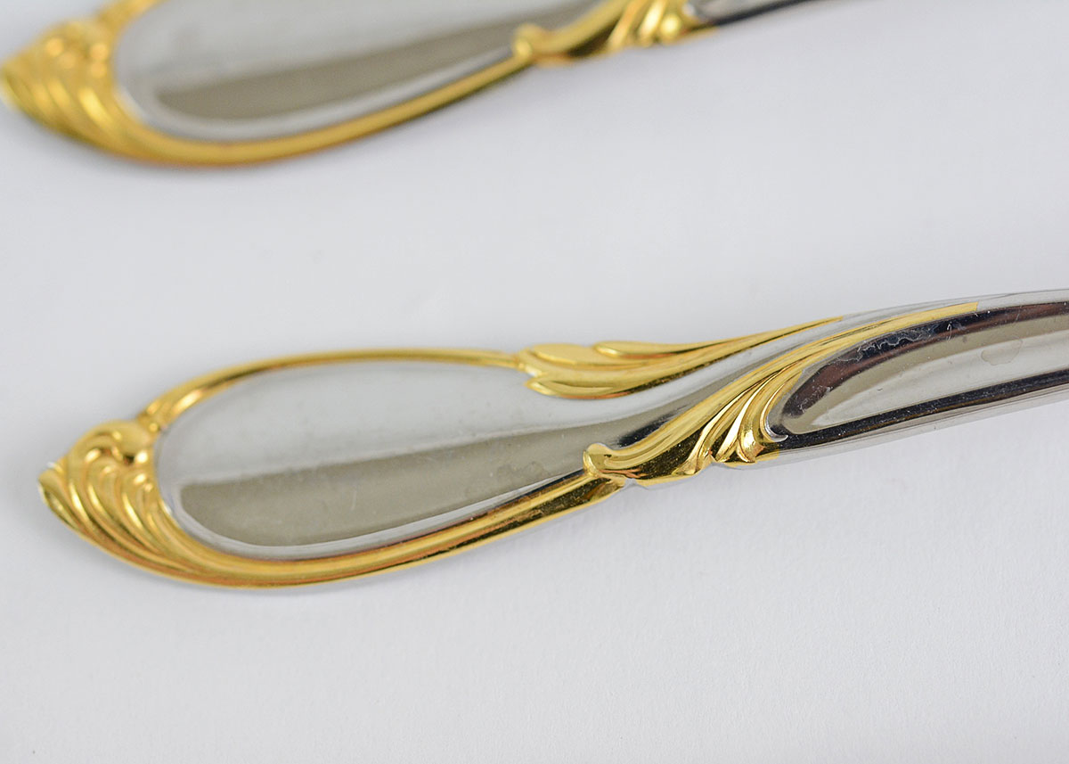 Yamazaki "Cache Gold Accent" Flatware Service for Eight