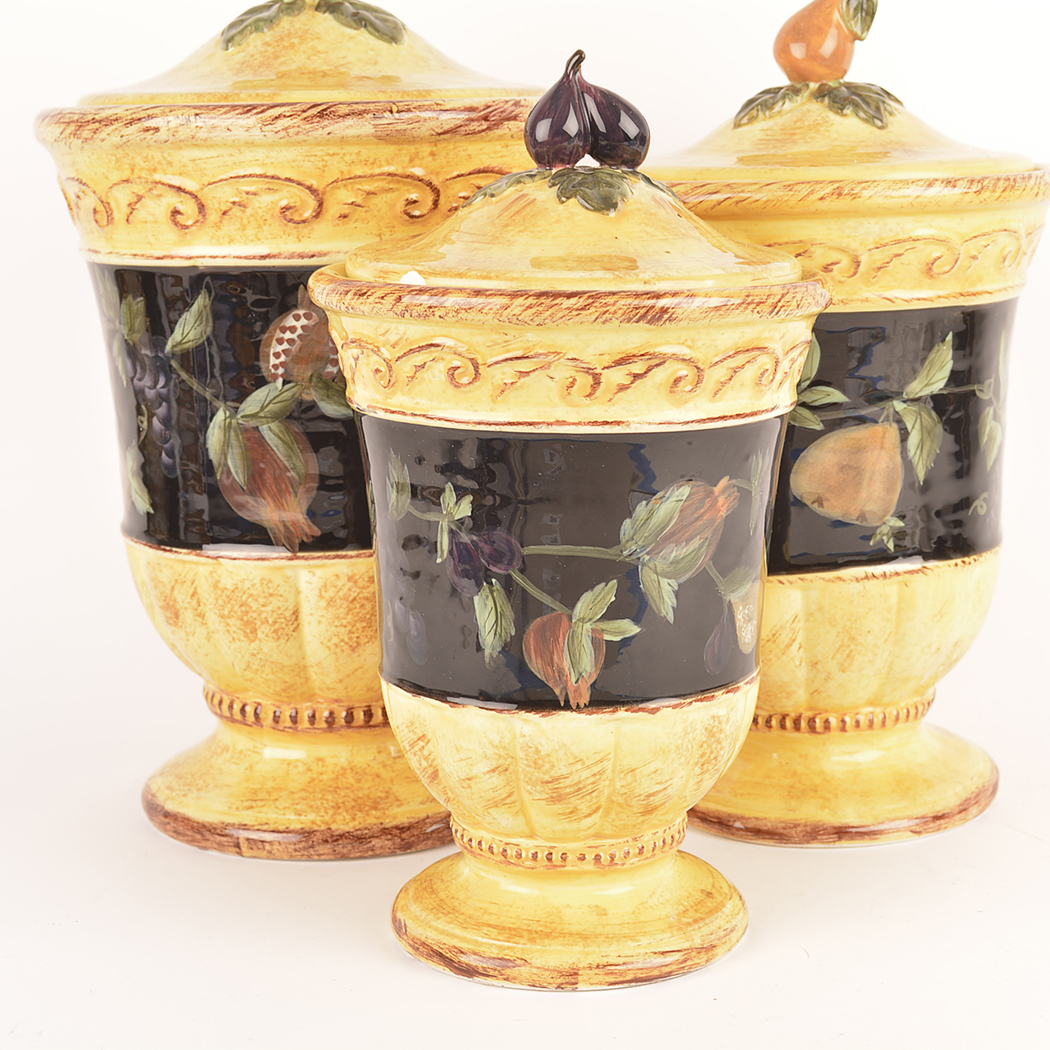 Set of Ceramic Raymond Waites Kitchen Canisters