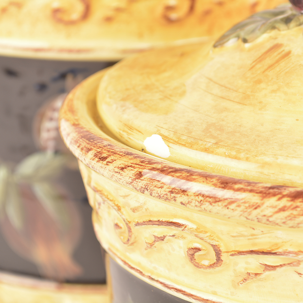 Set of Ceramic Raymond Waites Kitchen Canisters