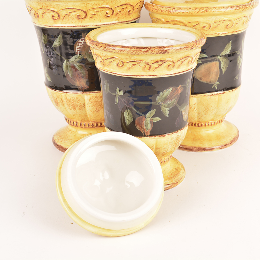 Set of Ceramic Raymond Waites Kitchen Canisters