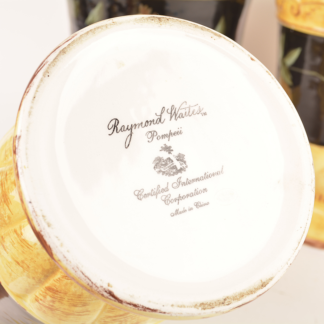 Set of Ceramic Raymond Waites Kitchen Canisters