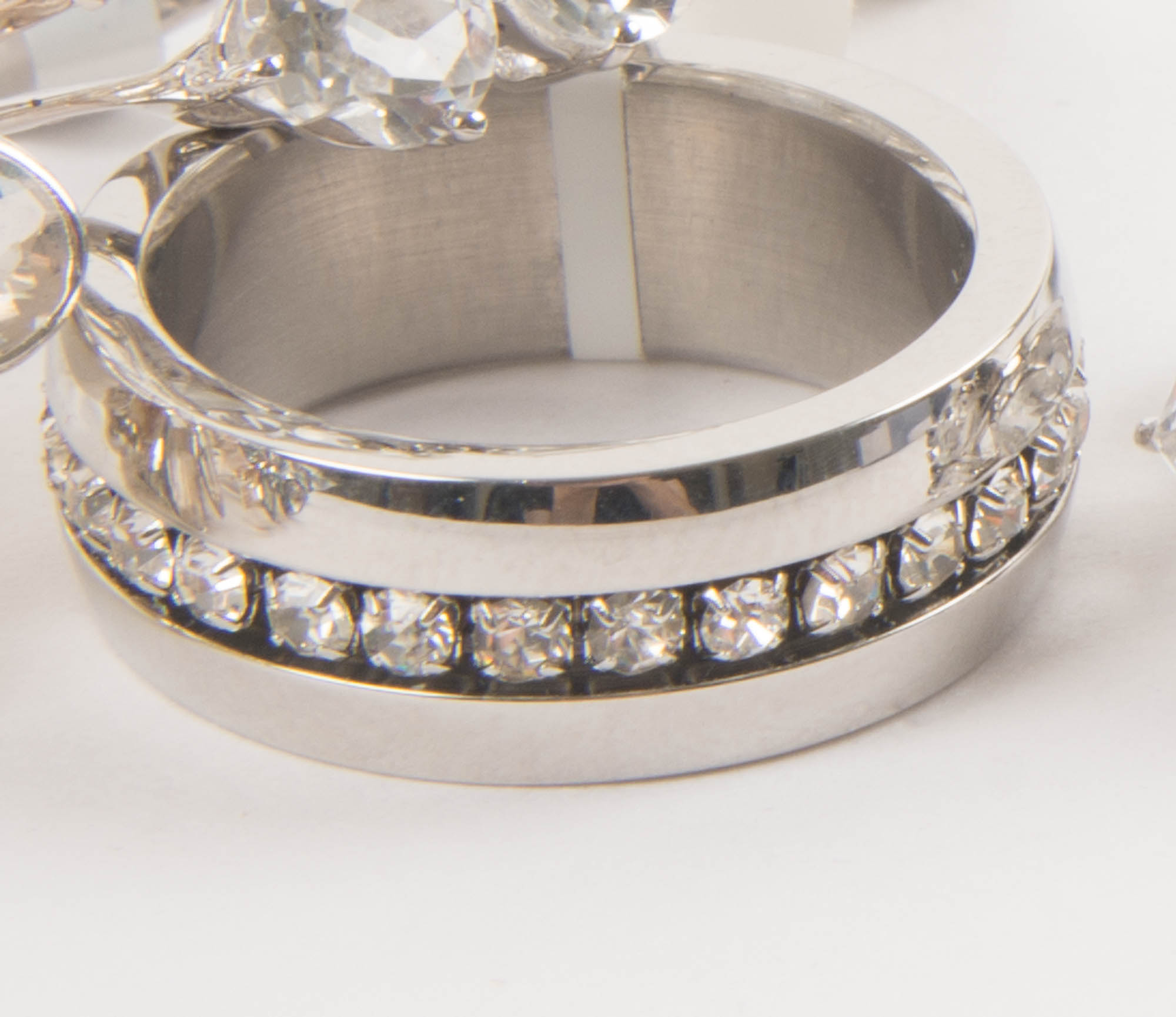 925 Sterling Silver Rings with Synthetic Stones