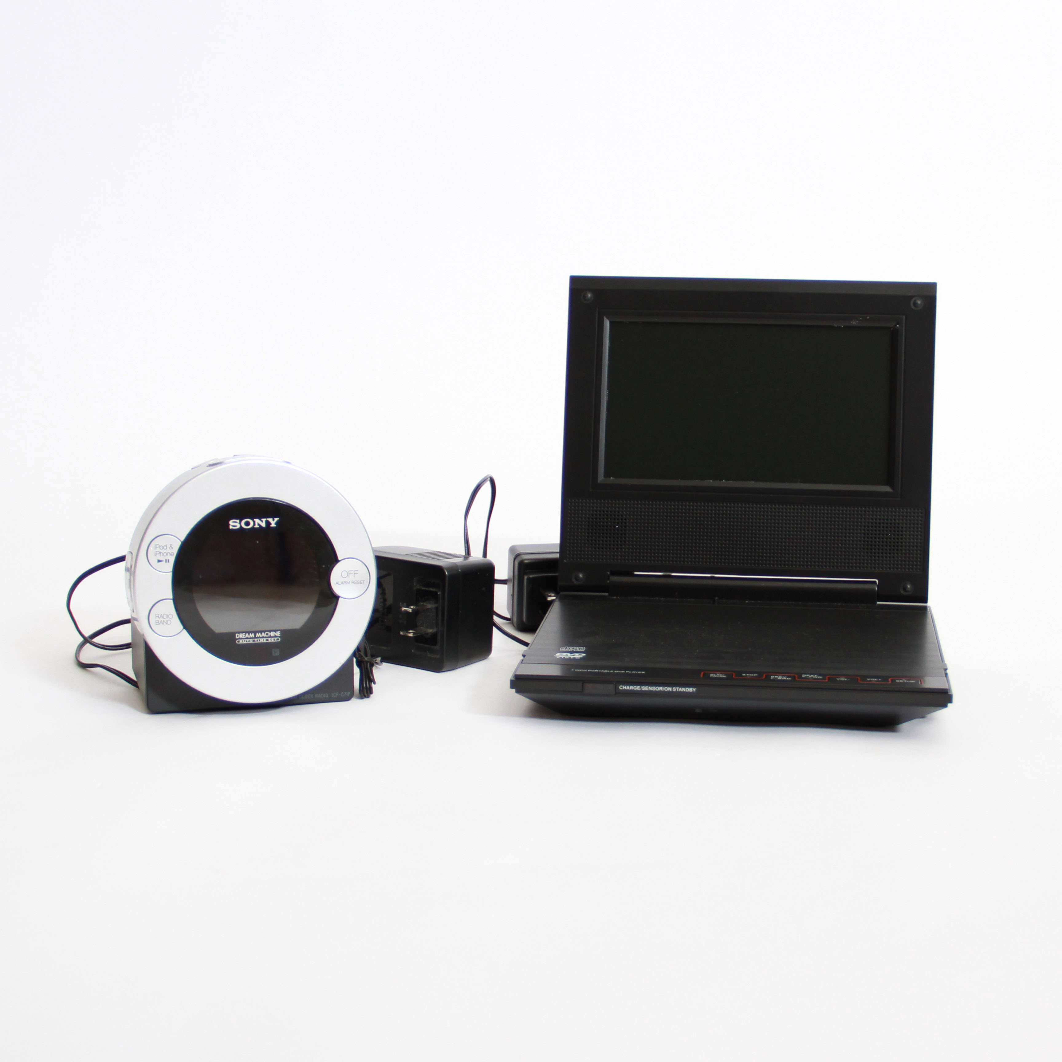 Sony Dream Machine and Haier Portable DVD Player