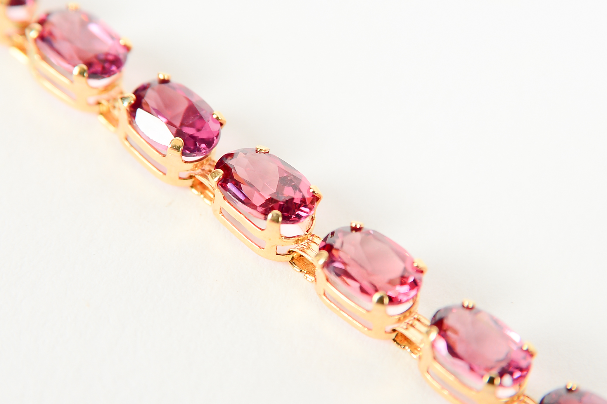 14K Yellow Gold and Garnet Bracelet