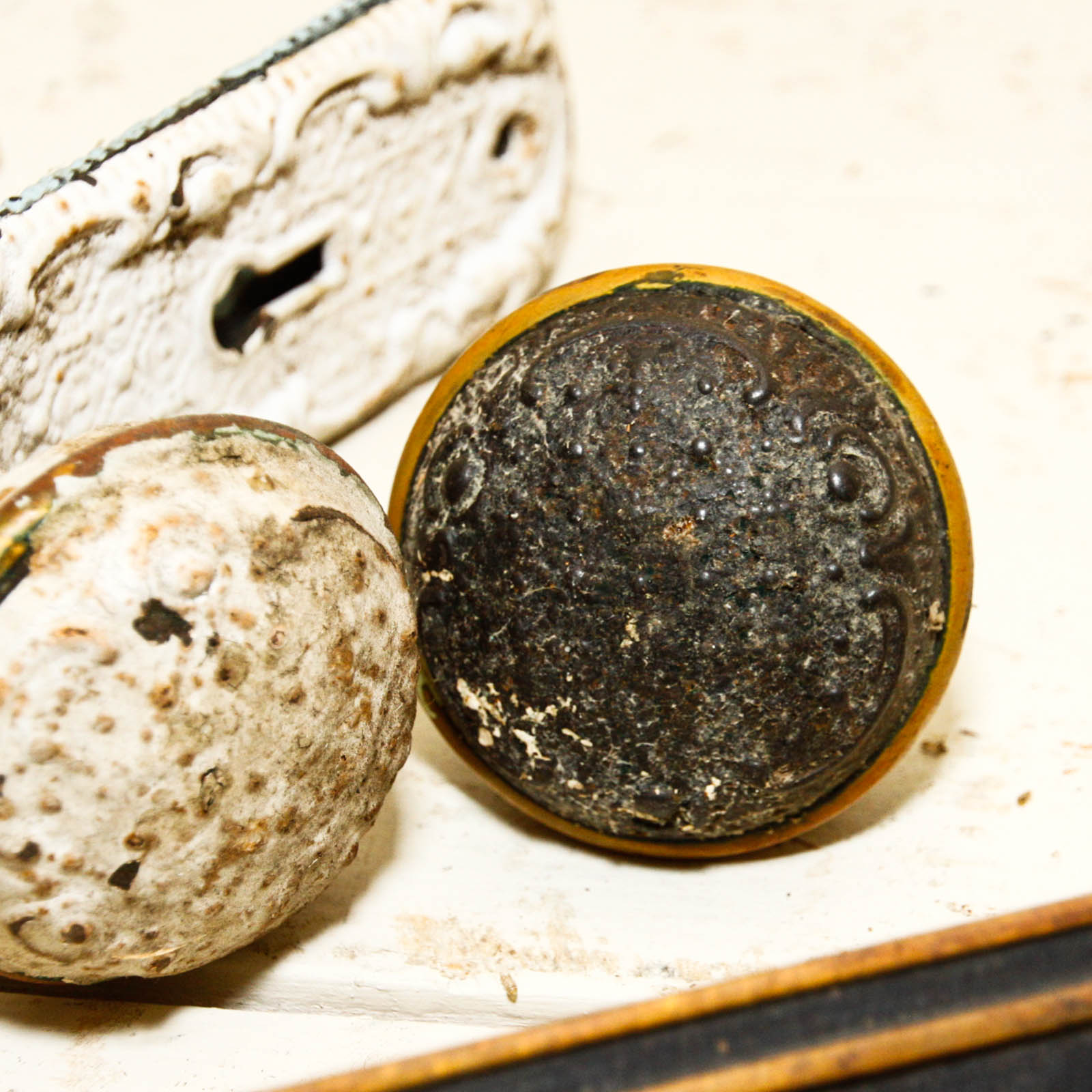 Antique Door Knobs and Plaques