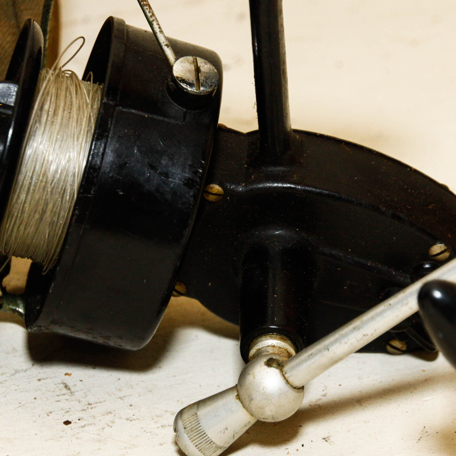 Vintage Kumfort Fishing Bag, Fishing Reels, and Lines