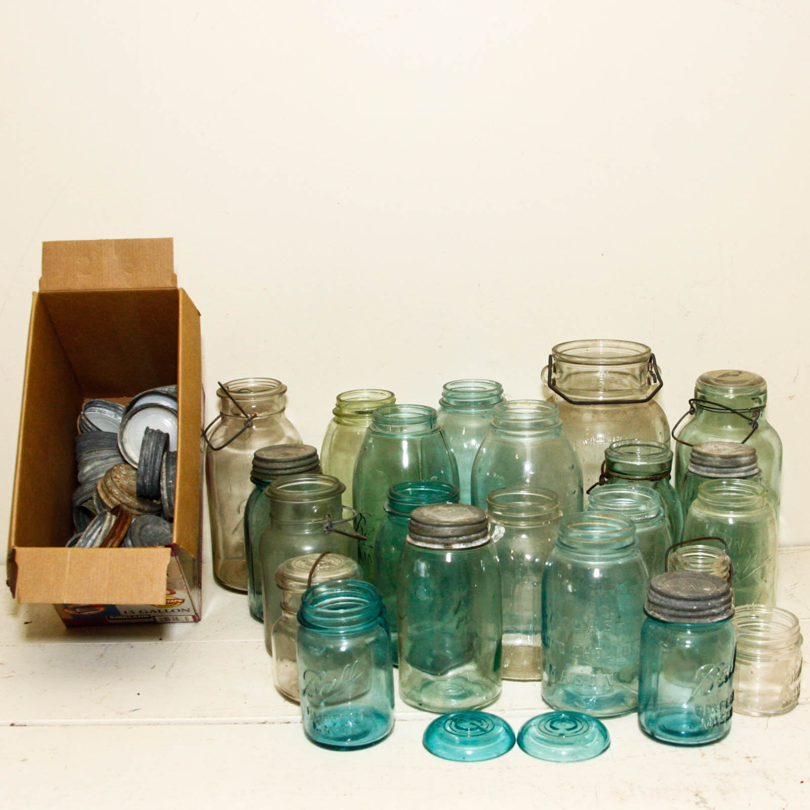 Assorted Mason Jars Featuring Ball and Atlas Brands