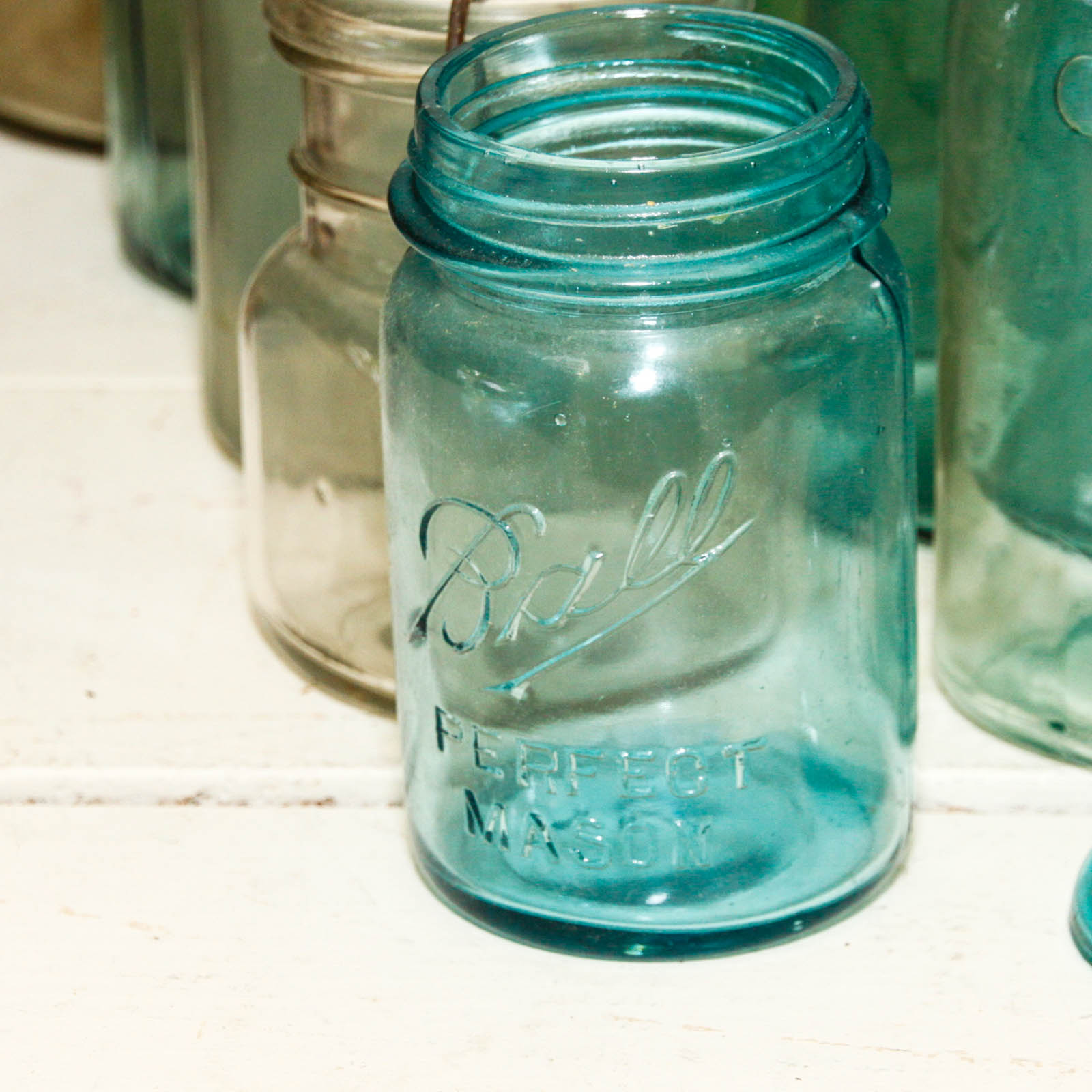 Assorted Mason Jars Featuring Ball and Atlas Brands