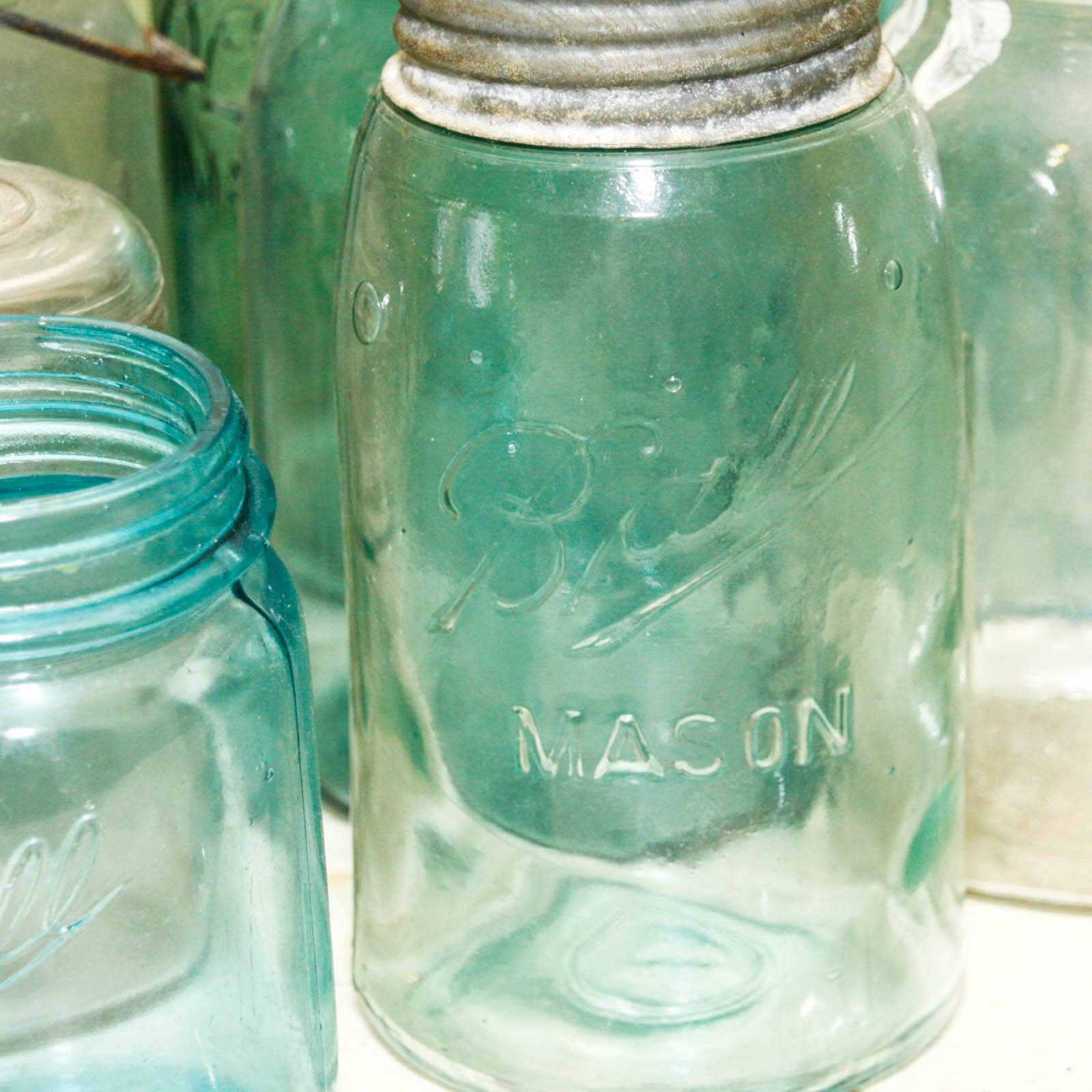 Assorted Mason Jars Featuring Ball and Atlas Brands