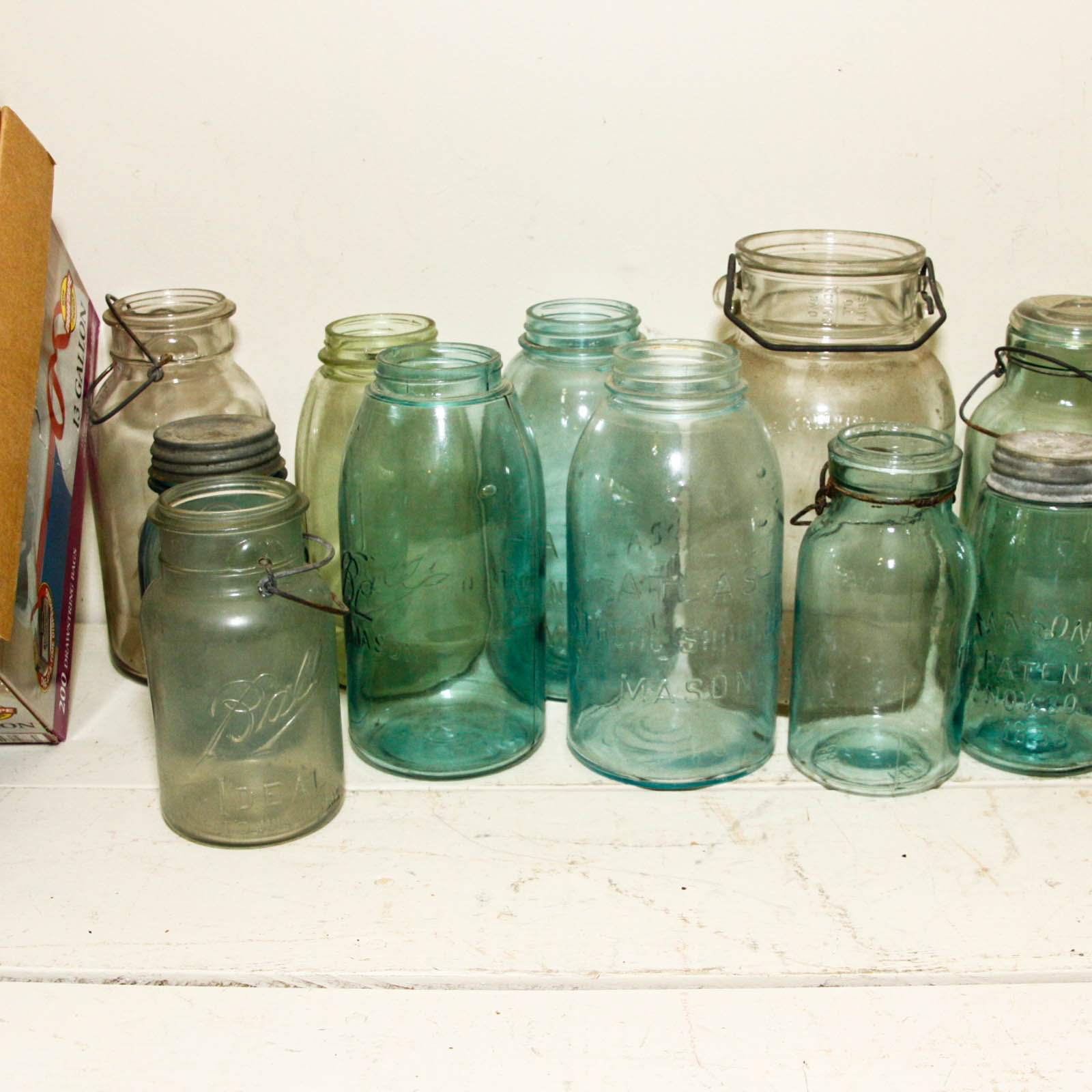 Assorted Mason Jars Featuring Ball and Atlas Brands