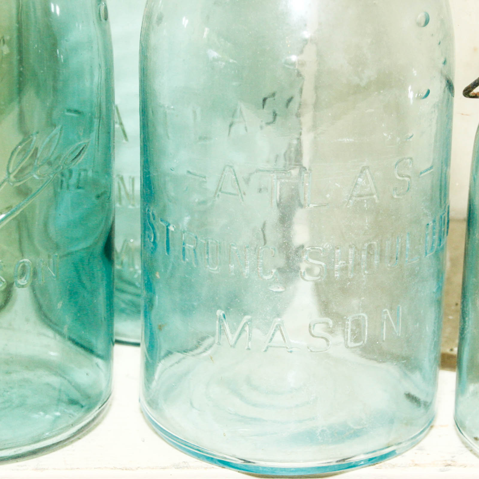 Assorted Mason Jars Featuring Ball and Atlas Brands