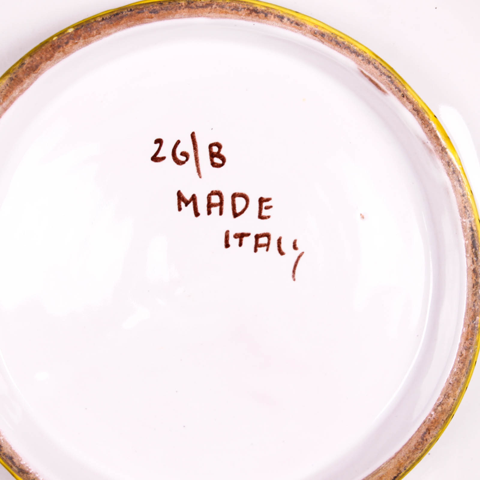 Italian Ceramic Serving Platter and Bowl with Vegetable Motif